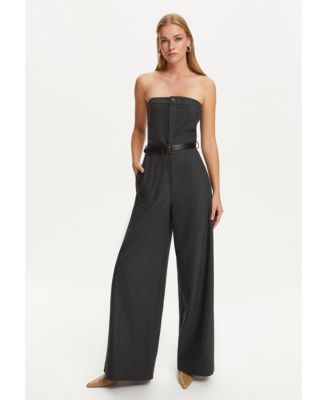 Macys striped jumpsuit on sale