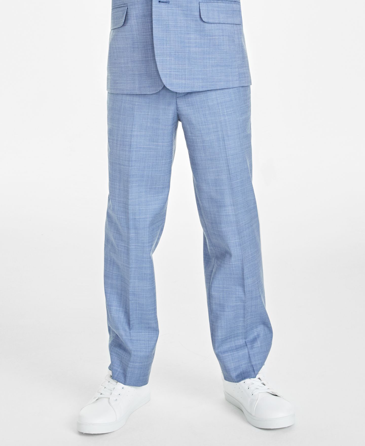 Брюки Tommy Hilfiger Stretch Sharkskin Machine Washable Suit Pants для мальчиков, цвет: Синий — фото 3