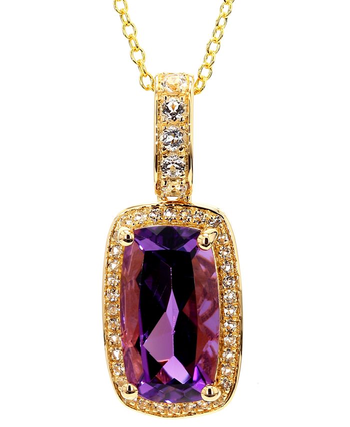 Amethyst on sale necklace macys