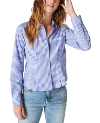 Lucky Brand - Women's Button-Front Corset Shirt
