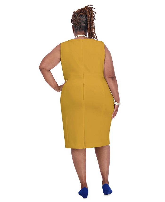 Kasper Women's Plus Size Sheath Dress W/waistband And Lace Kasper