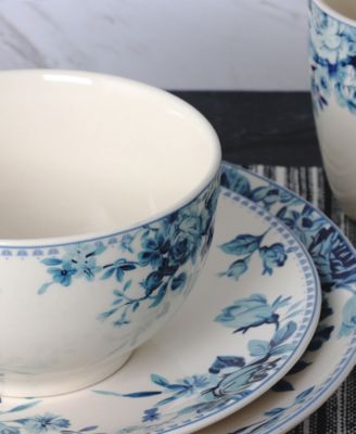 Blue Rose 16 Pc. Dinnerware Set, Service for 4