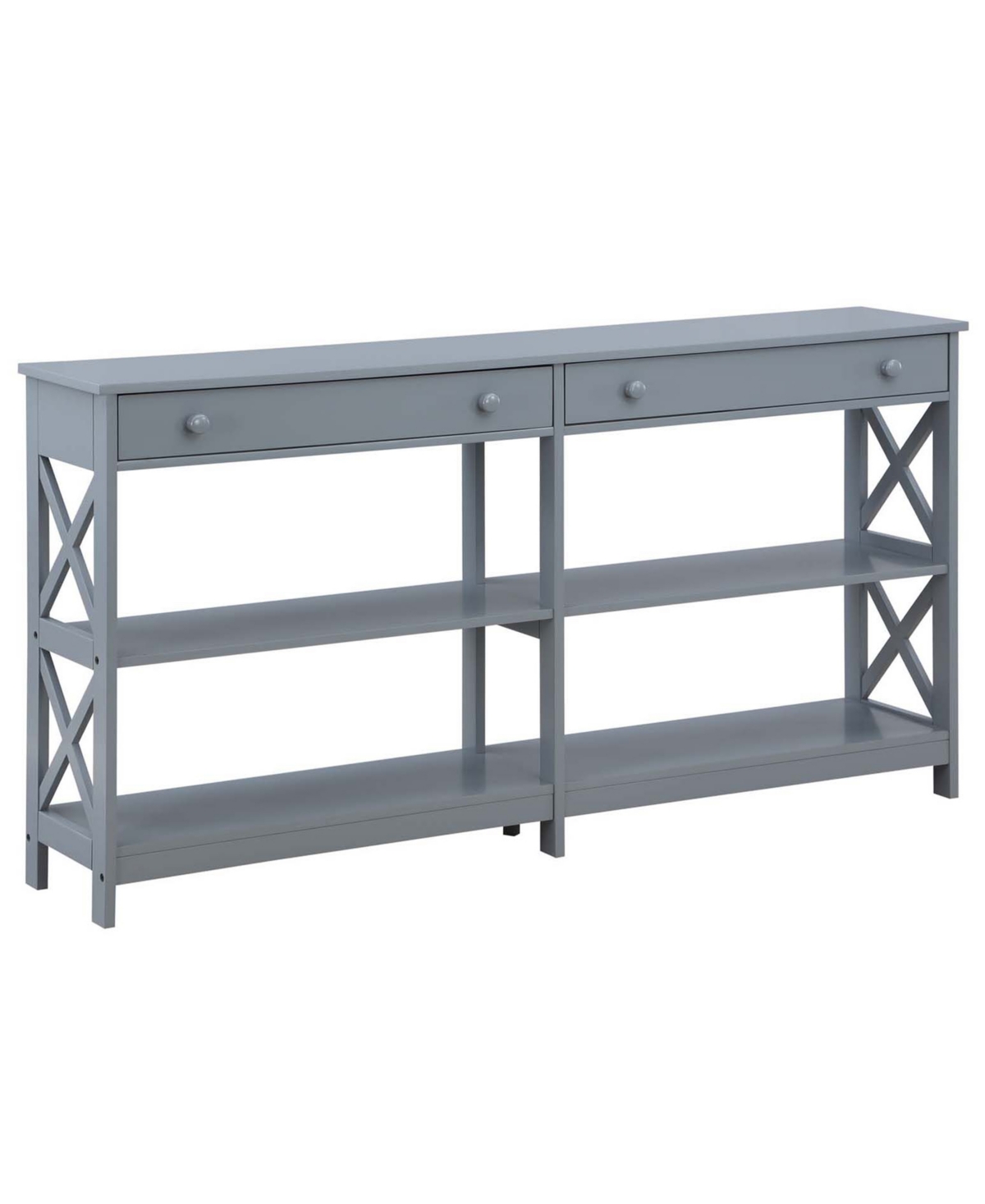 Convenience Concepts 60" Mdf Oxford 2 Drawer 60" Console Table In Gray