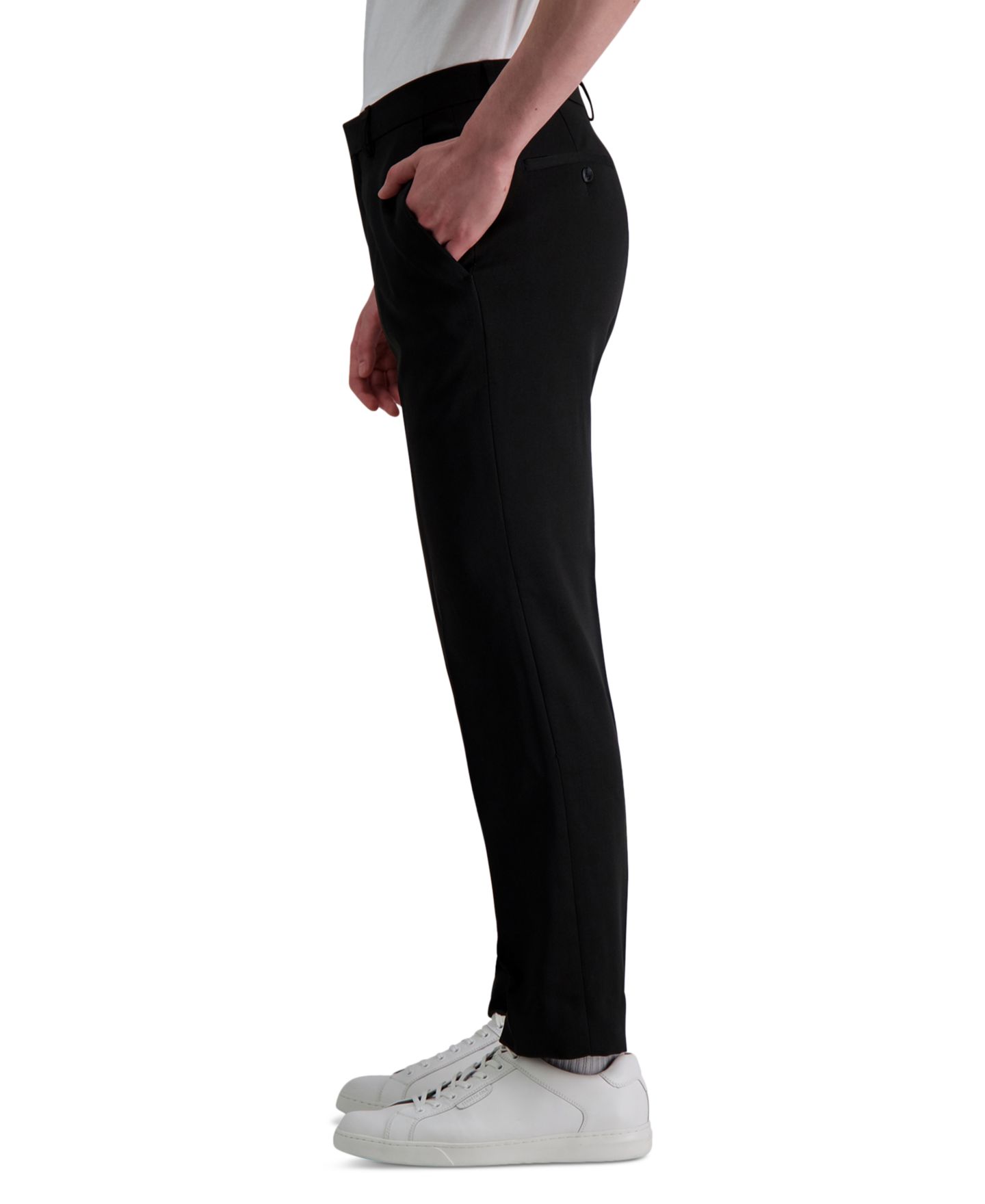 Мужские брюки Kenneth Cole Reaction Slim-Fit Stretch Dress Pants, цвет: Чёрный — фото 4