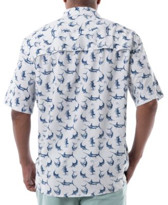 Men's Short Sleeve Retro Billfish Fishing Shirt