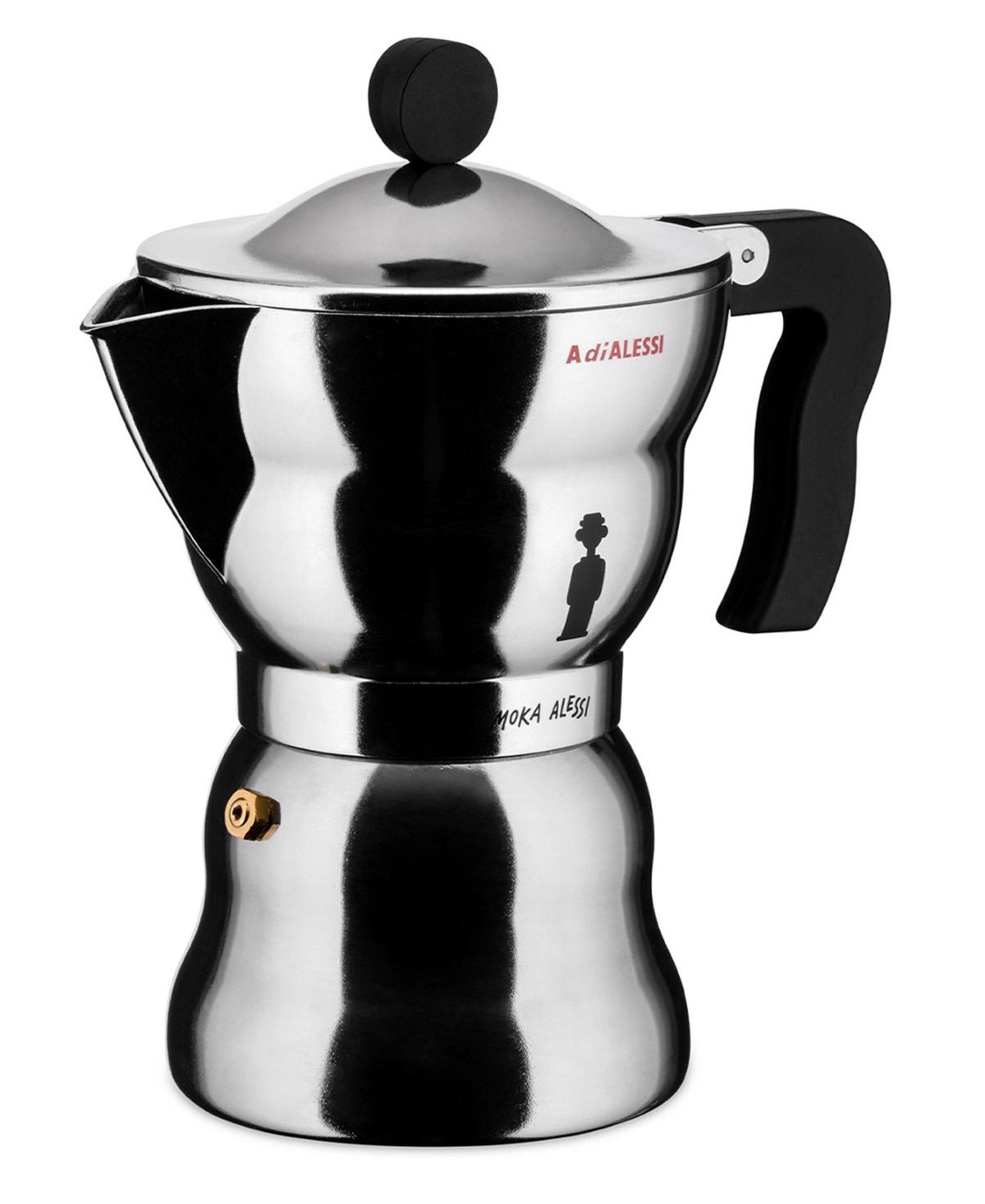 Alessi 6 Cup Stovetop Coffeemaker By Alessandro Mendini In Silver