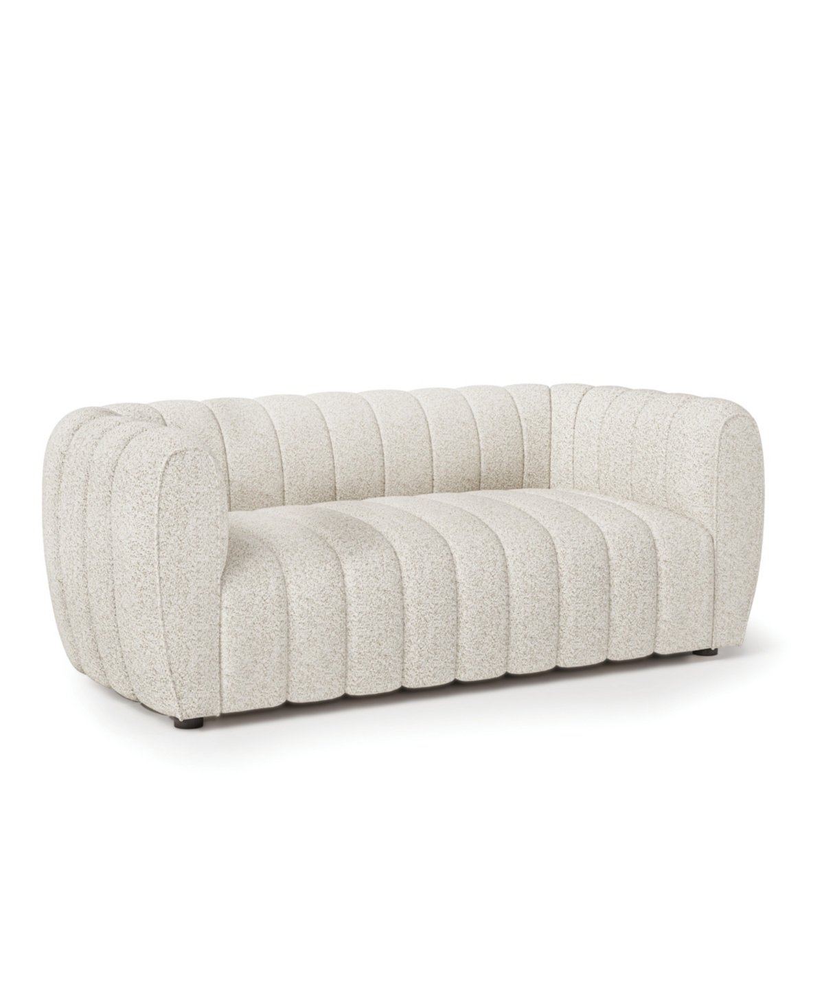 Furniture Of America Lysander 63" Boucle Fabric Boho Loveseat In Off-white