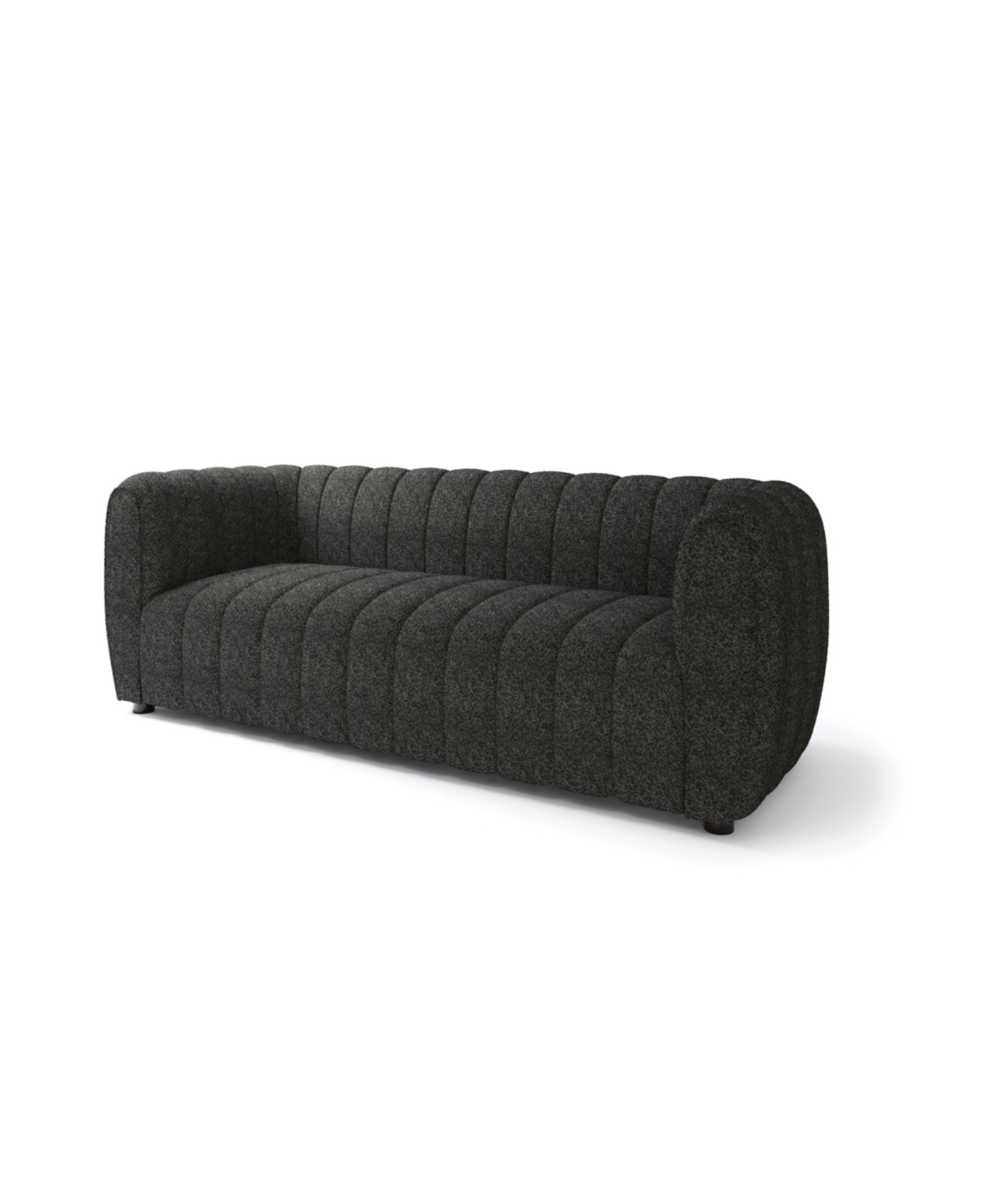 Furniture Of America Lysander 82" Boucle Fabric Boho Sofa In Black