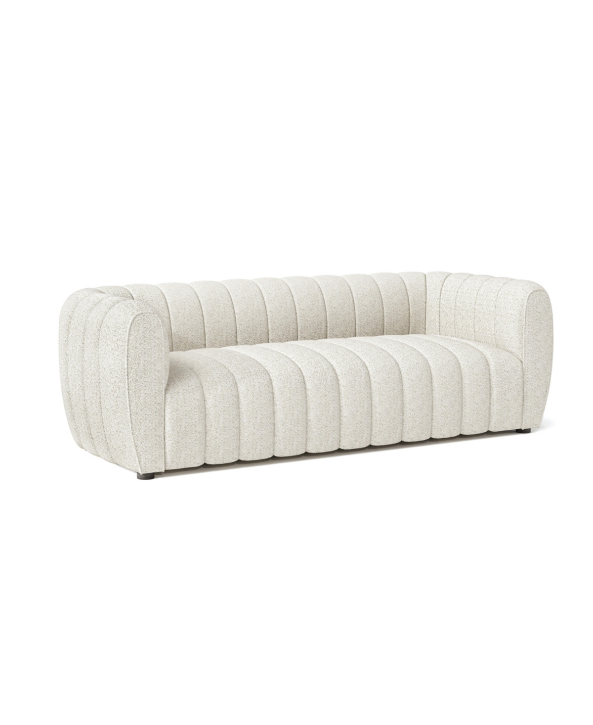 Furniture Of America Lysander 82" Boucle Fabric Boho Sofa In Off-white