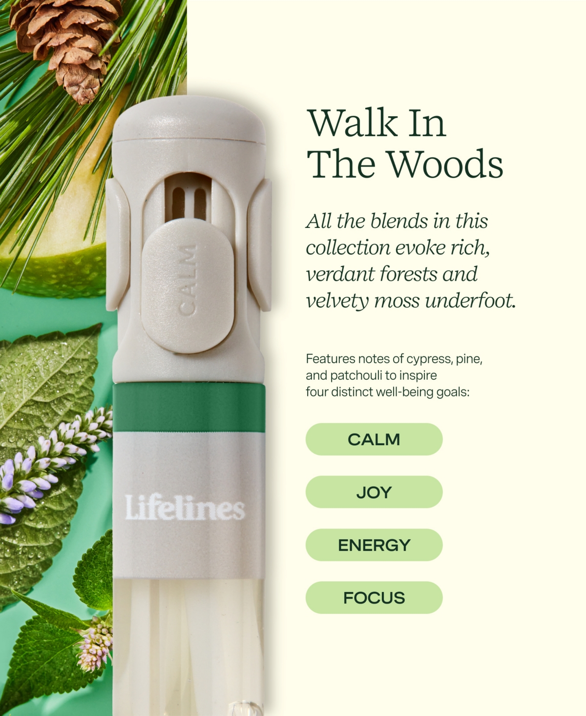 Shop Lifelines Pen Diffuser With 4 Scent Cartridge In Walk In The Woods In Green