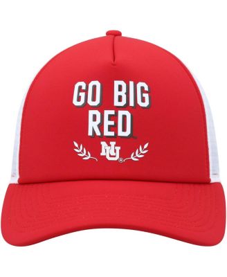 Men's Scarlet Nebraska Huskers Phrase Foam Front Trucker Adjustable Hat