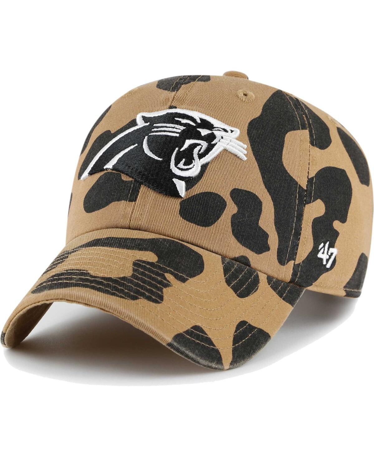 47 Brand Women's ' Tan Carolina Panthers Rosette Clean Up Adjustable Hat