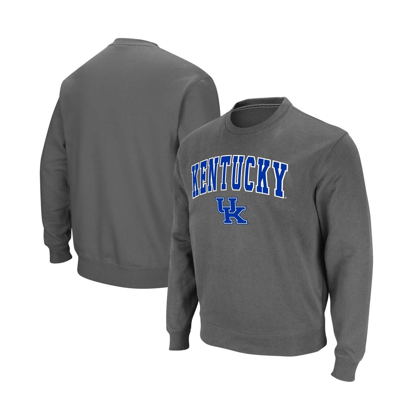 Мужская толстовка Colosseum Kentucky Wildcats Arch & Logo Pullover, цвет: Угольный — фото 1