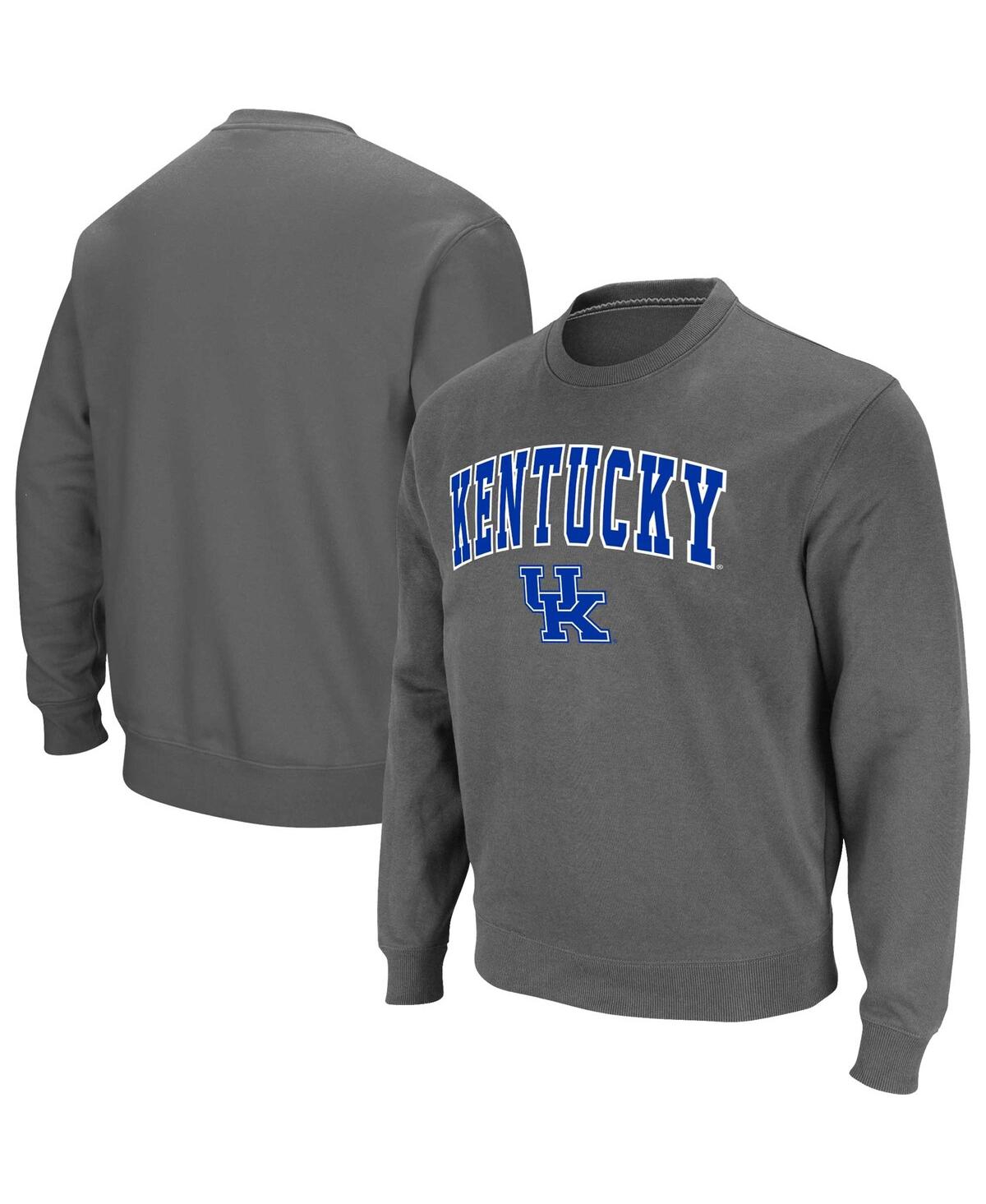 Colosseum Men's  Charcoal Kentucky Wildcats Arch & Logo Pullover Sweatshirt