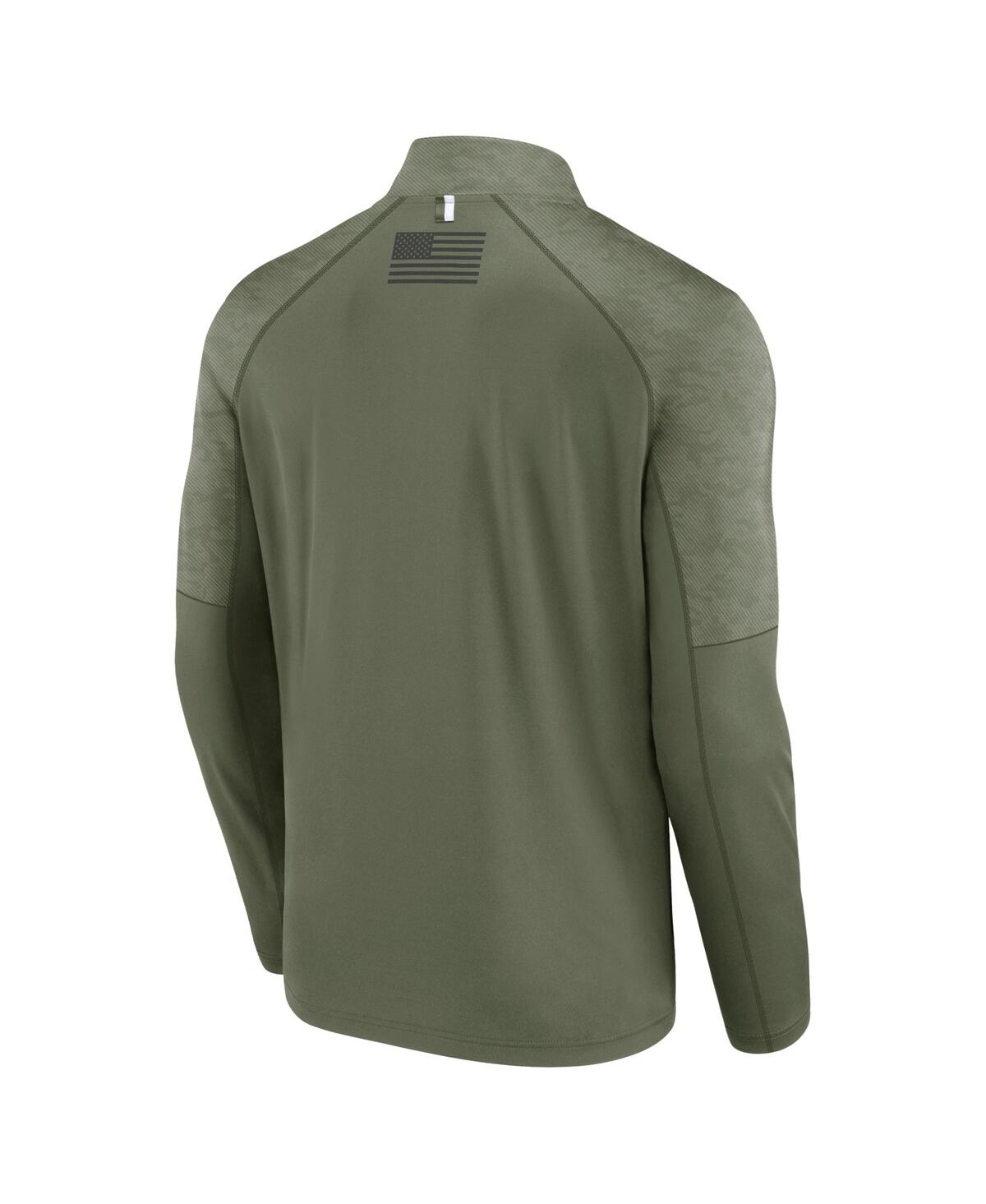 Men's FanaticsNebraska Huskers Oht Military-Inspired Appreciation Titan Raglan Quarter-Zip Jacket - Olive
