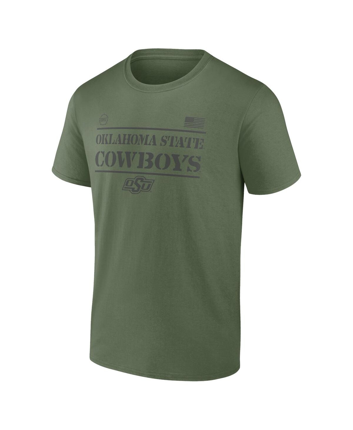 Fanatics Men's  Olive Oklahoma State Cowboys Oht Military-inspired Appreciation Stencil T-shirt In Olive