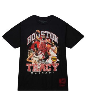 Men's Tracy McGrady Black Houston Rockets Hardwood Classics Bling Concert Player T-shirt
