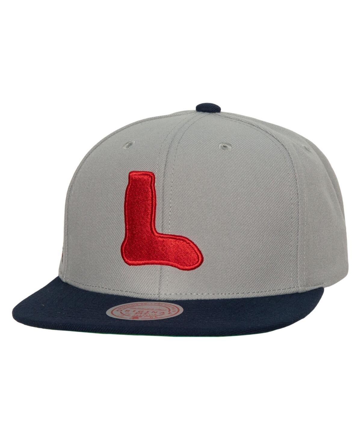 Mitchell & Ness Men's  Gray Boston Red Sox Cooperstown Collection Evergreen Snapback Hat In Gray