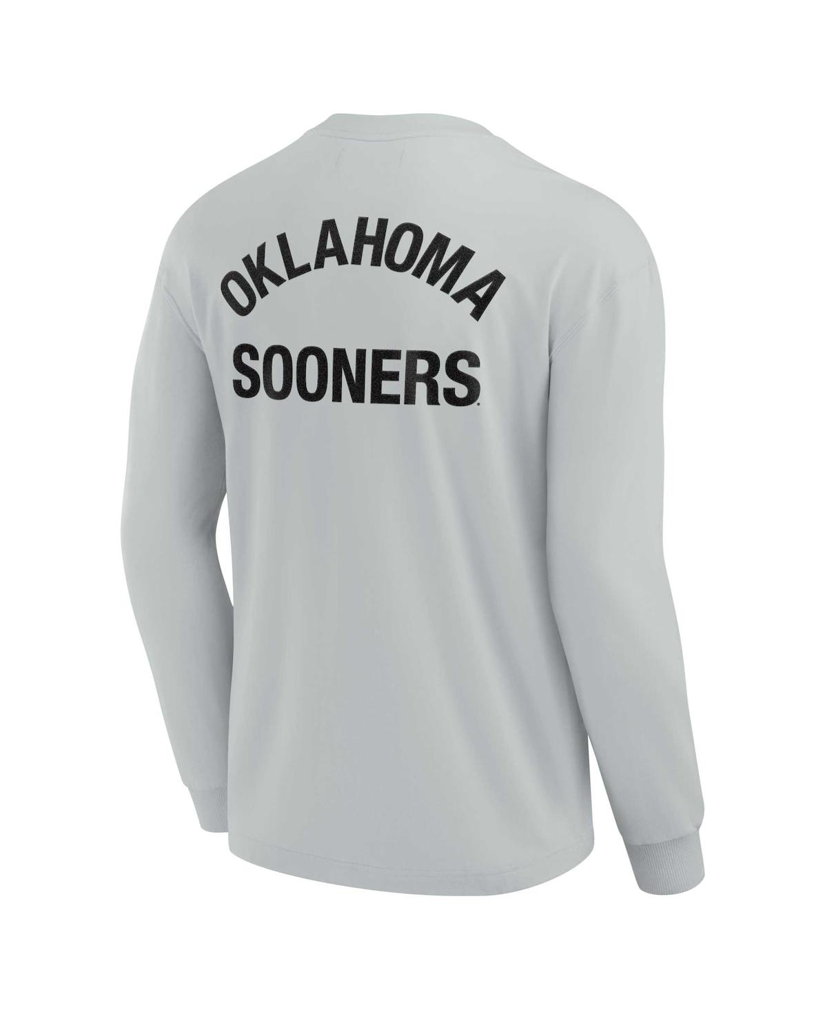 Fanatics Signature Unisex  Gray Oklahoma Sooners Super Soft Long Sleeve T-shirt In Gray