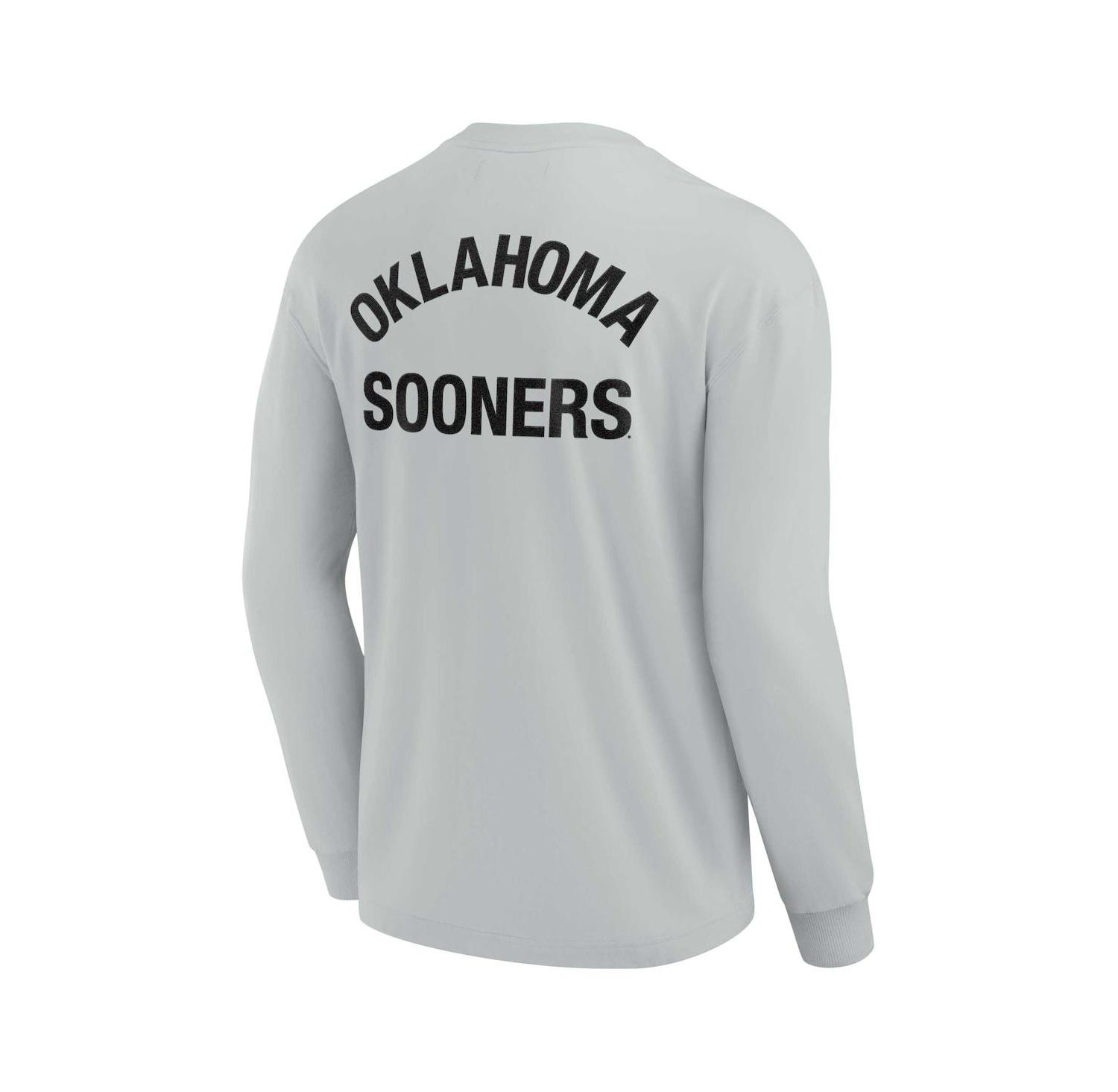 Men's and Women's Gray Oklahoma Sooners Super Soft Long Sleeve T-shirt