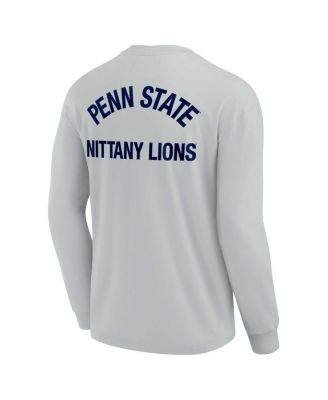 Men's and Women's Gray Penn State Nittany Lions Super Soft Long Sleeve T-shirt