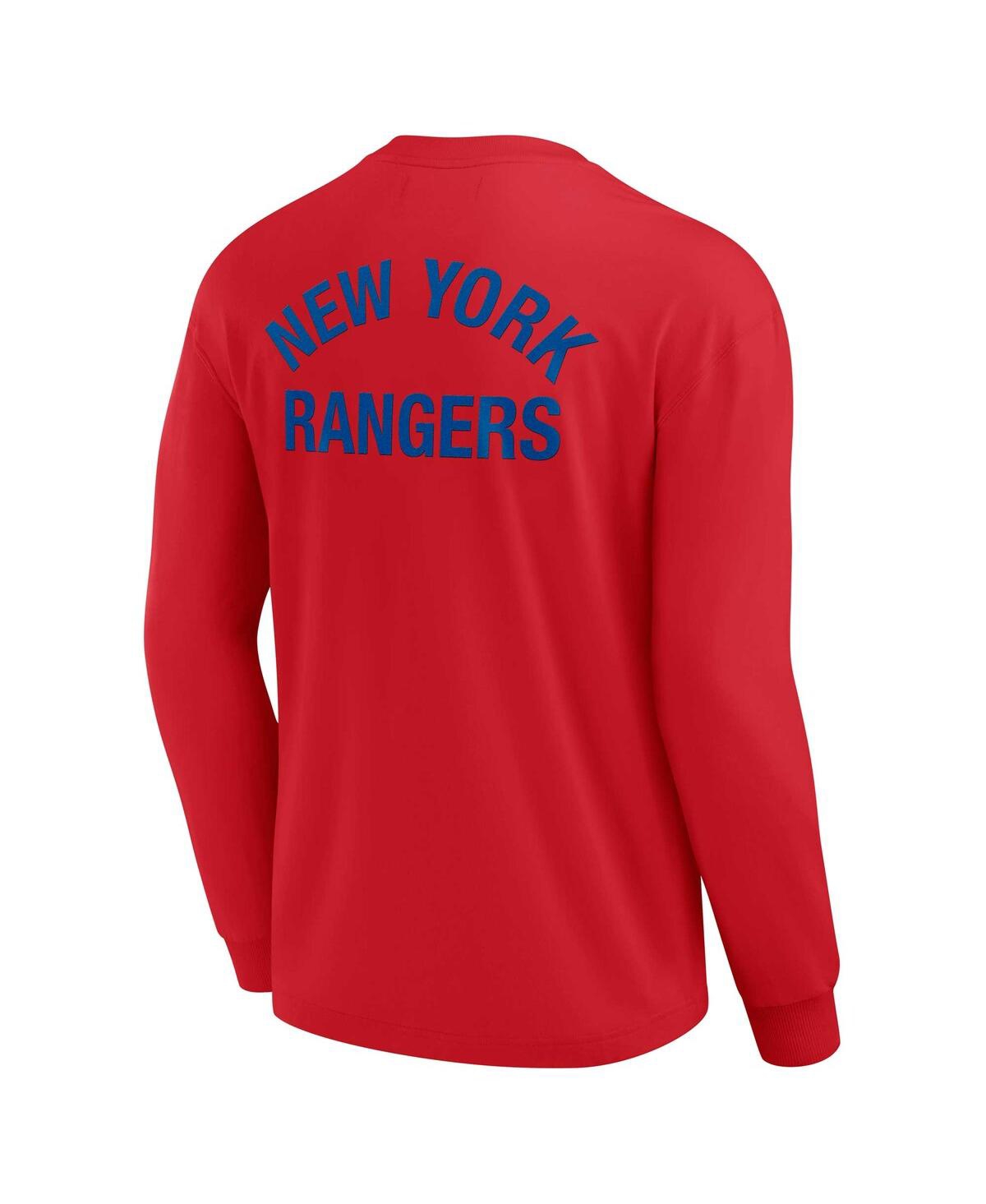 Fanatics Signature Men's And Women's  Red New York Rangers Super Soft Long Sleeve T-shirt In Red