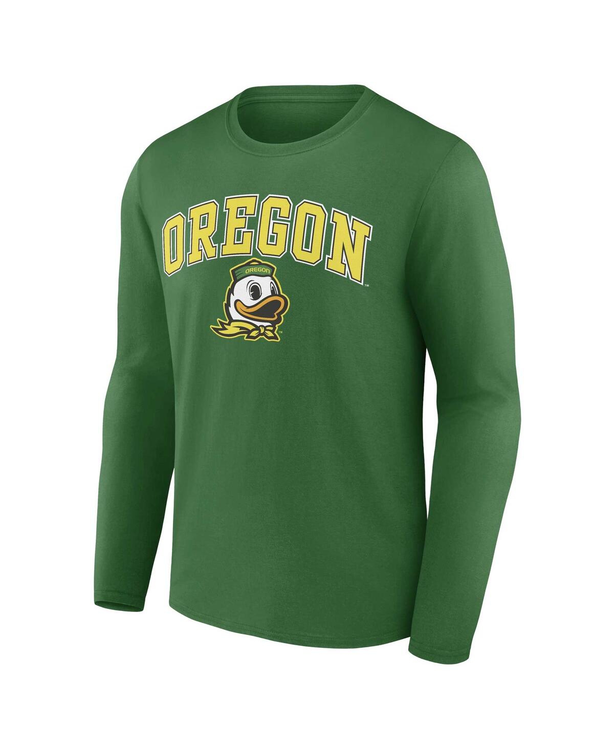 Shop Fanatics Men's  Green Oregon Ducks Campus Long Sleeve T-shirt