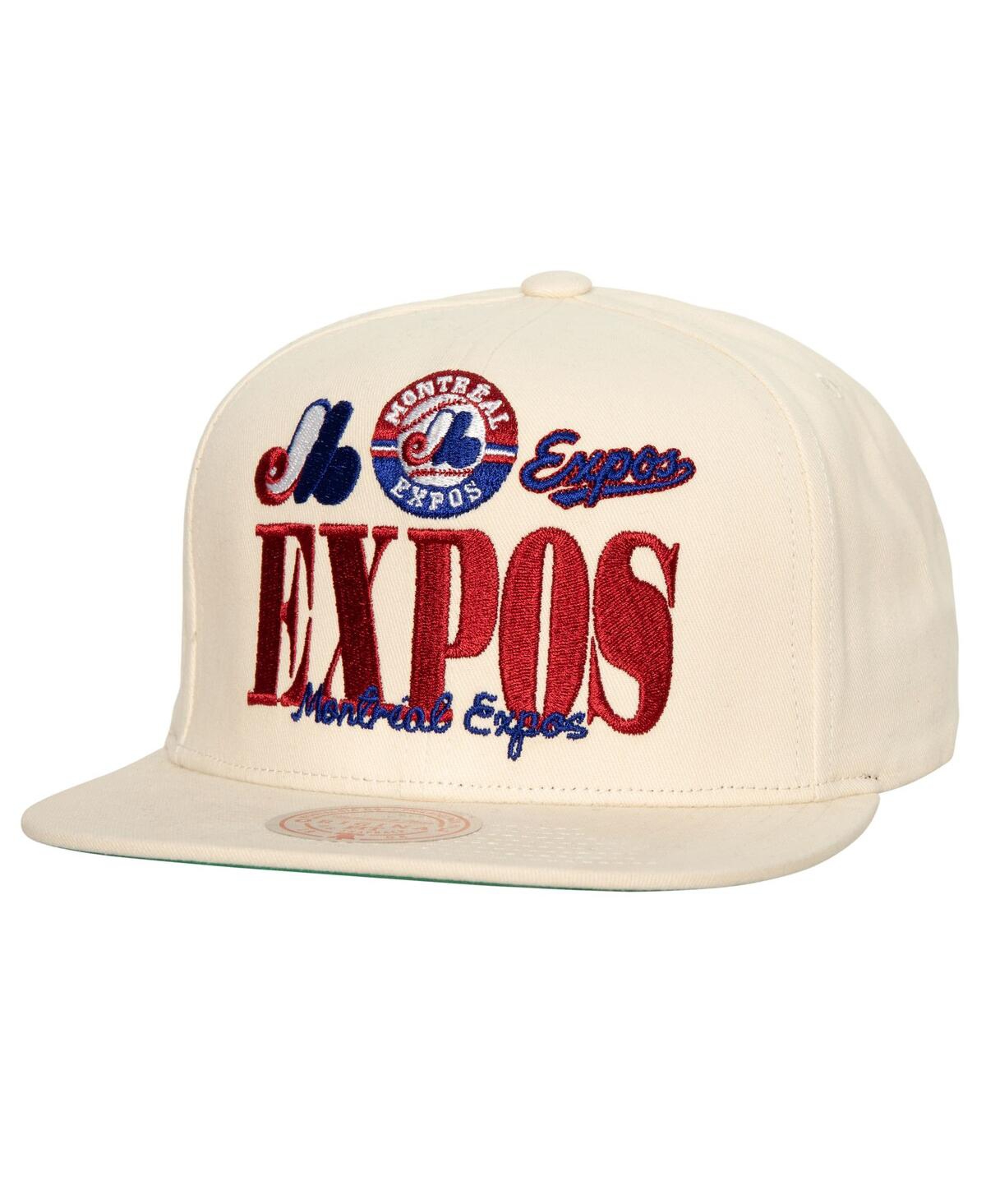 Mitchell & Ness Men's  Cream Montreal Expos Reframe Retro Snapback Hat