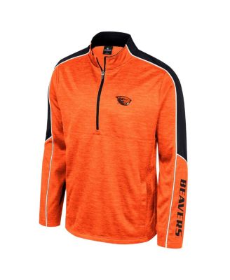 Men's Orange Oregon State Beavers Marled Half-Zip Jacket
