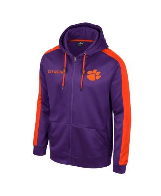 Men's Purple Clemson Tigers Reese Full-Zip Hoodie