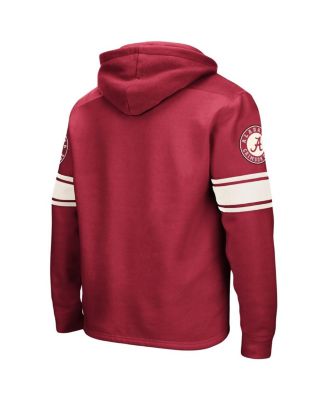 Men's Crimson Alabama Crimson Tide Big and Tall Hockey Lace-Up Pullover Hoodie