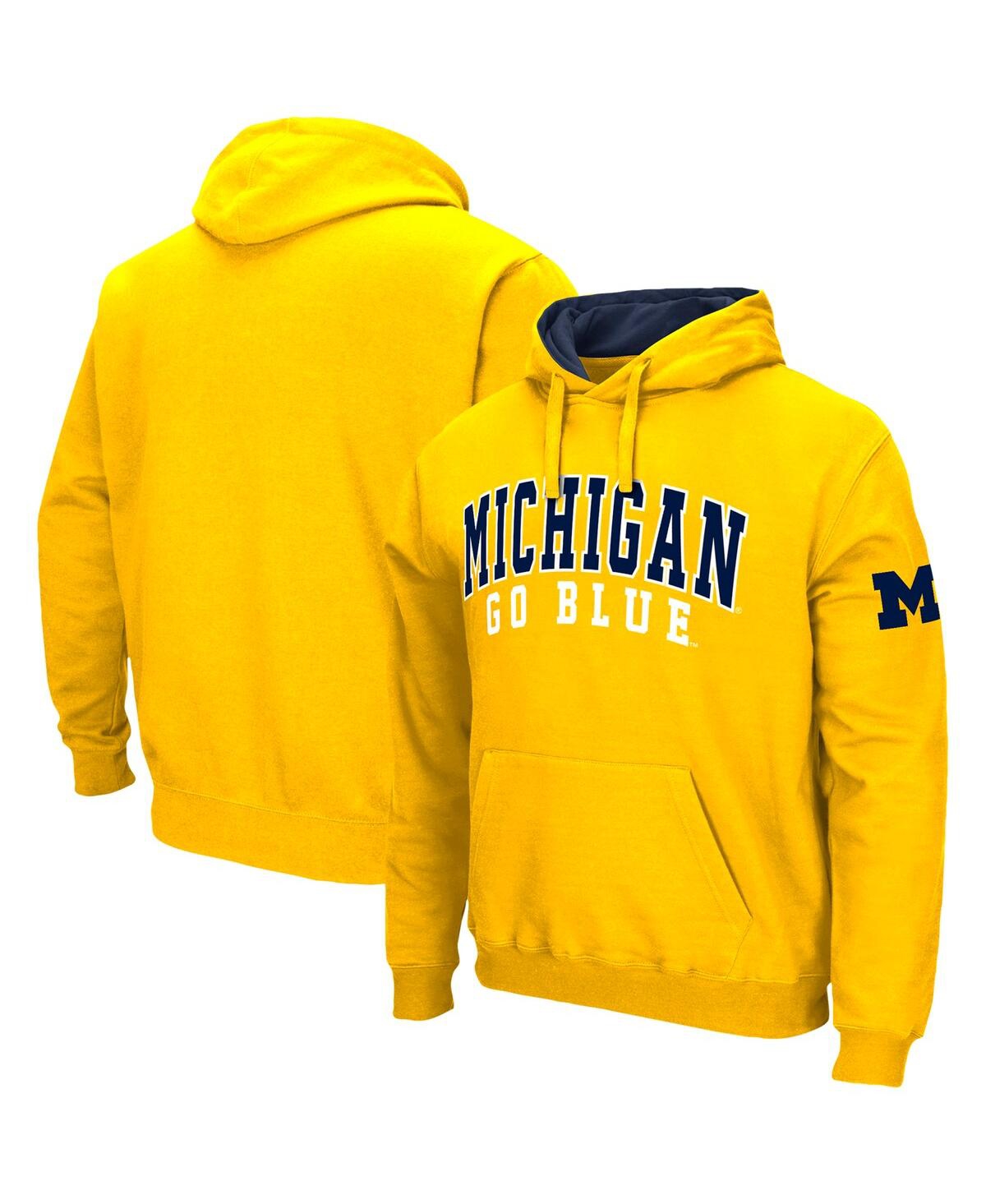 Colosseum Men's  Maize Michigan Wolverines Double Arch Pullover Hoodie
