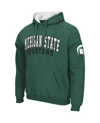 Men's Green Michigan State Spartans Double Arch Pullover Hoodie