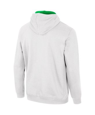 Men's White Oregon Ducks Half-Zip Hoodie