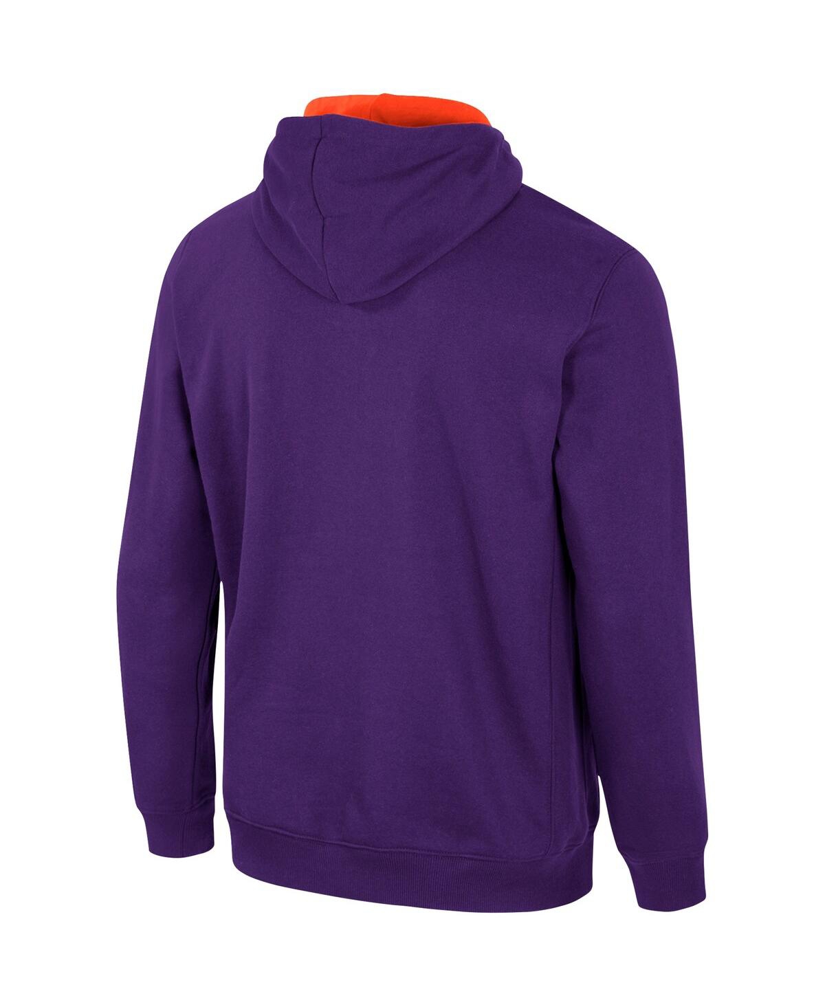 Shop Colosseum Men's  Purple Clemson Tigers Half-zip Hoodie