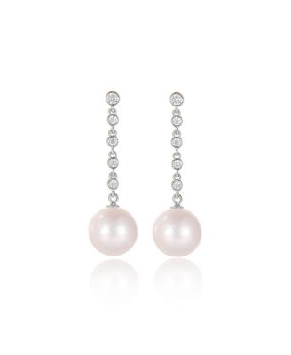 Electra Riviere Freshwater Pearl Drop Earrings
