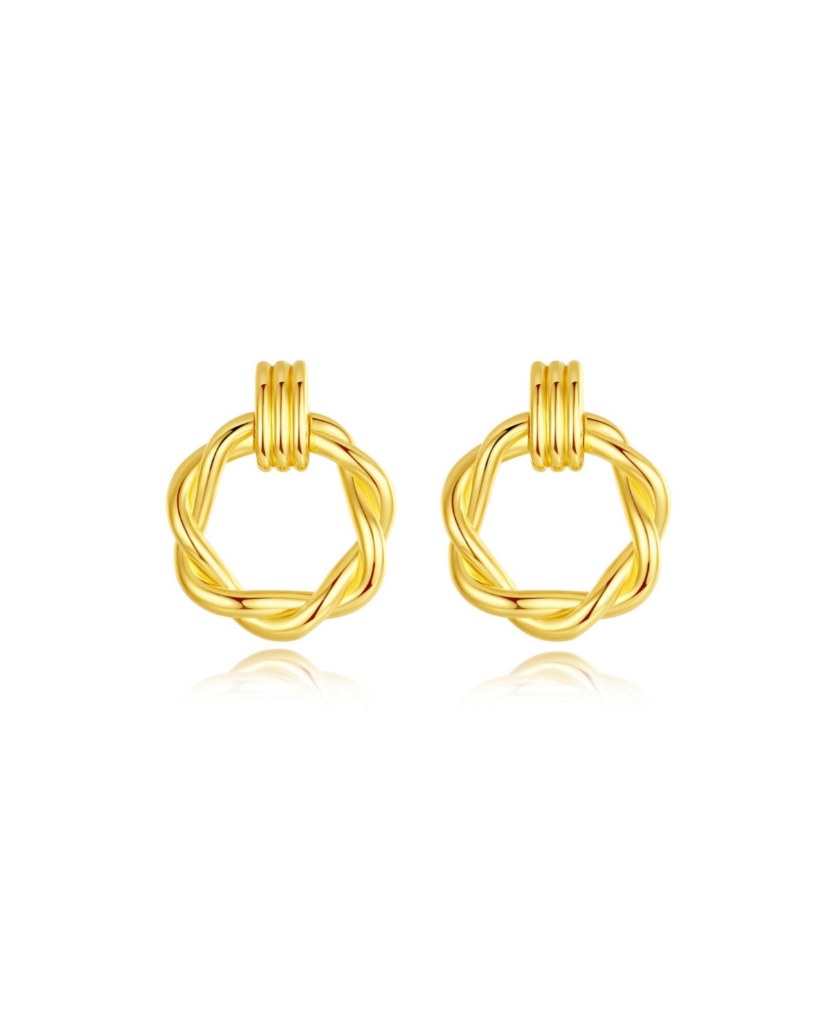 Elea Twisted Hoop Earrings - Gold