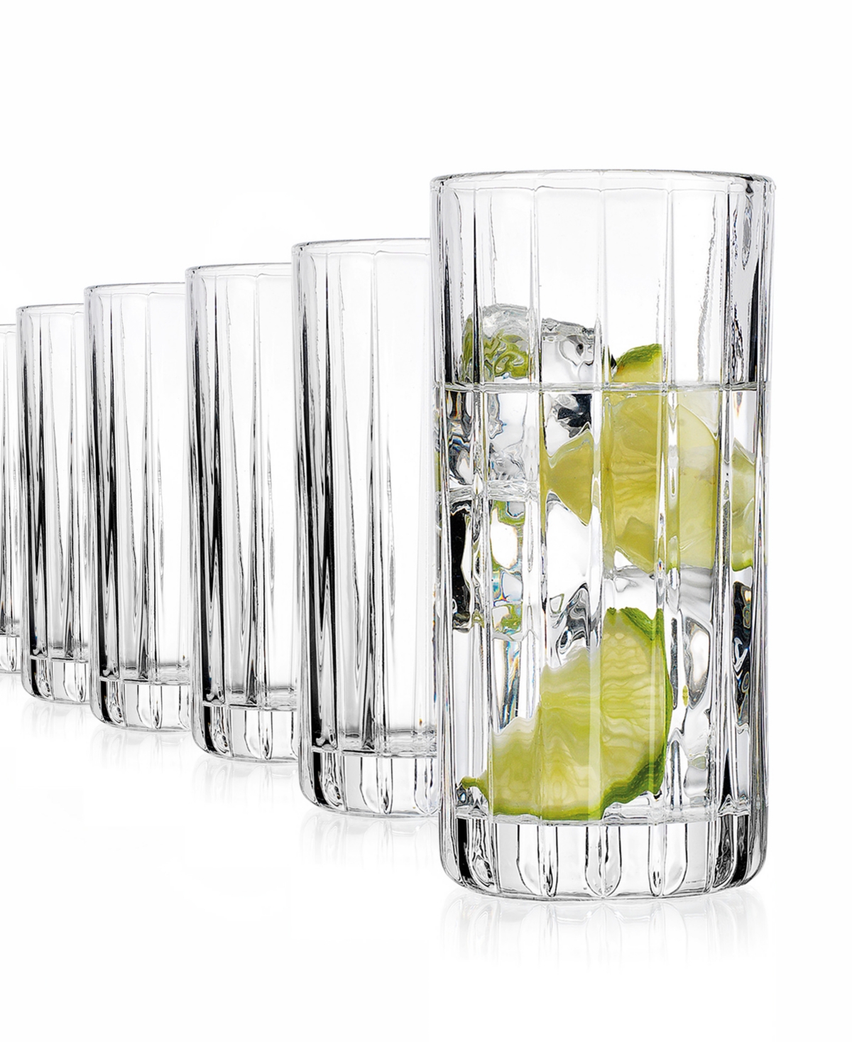 Godinger Parallels Highball Glasses, Set Of 6 In Clear