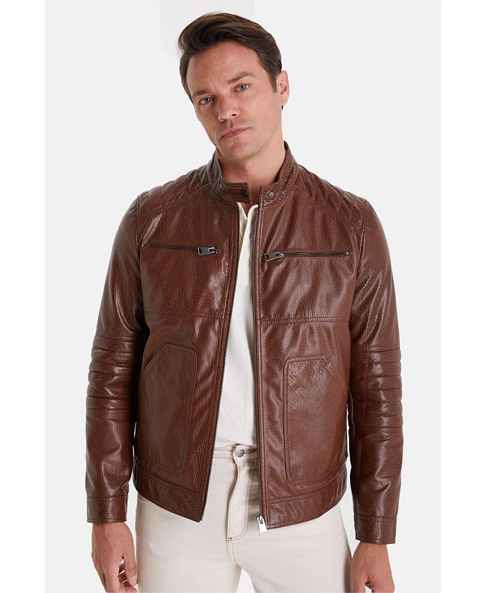 Macy's men's cheap leather jackets