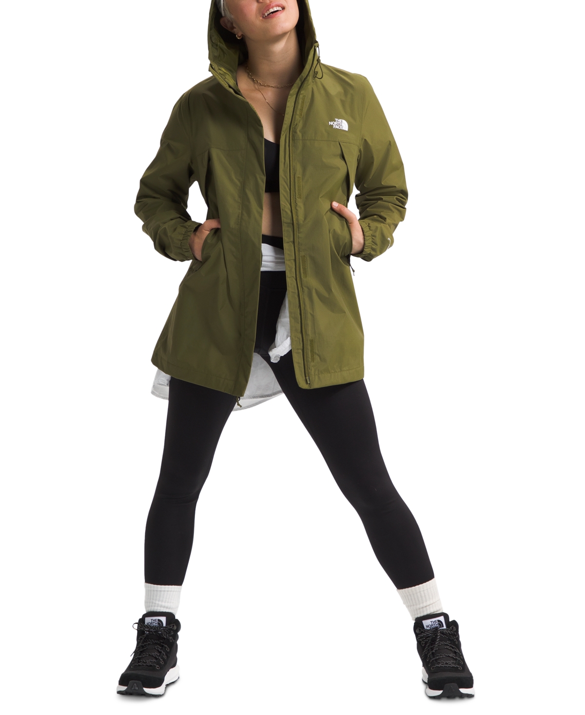 Shop The North Face Women's Antora Parka Jacket In Forest Olive