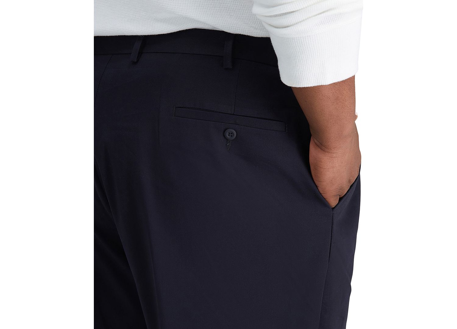Men's Big & Tall Iron Free Premium Khaki Classic-Fit Flat Front Pant
