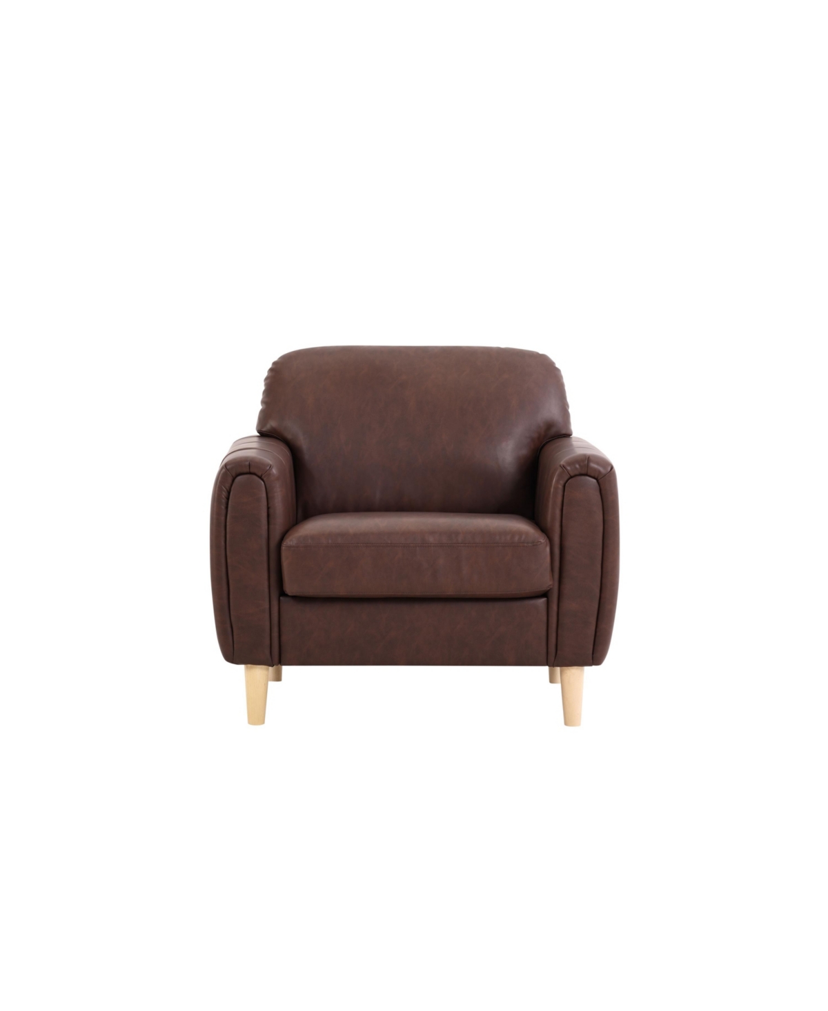 Serta 37.8" Faux Leather Gorm Accent Chair In Brown
