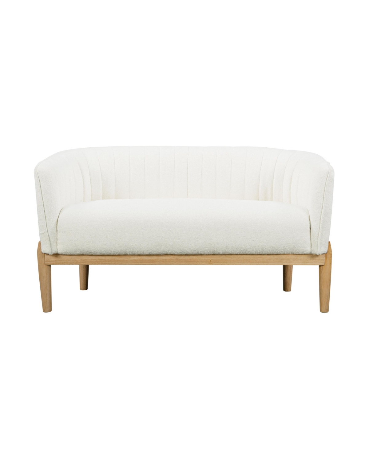 Lifestyle Solutions 55.5" Boucle Catriona Loveseat In Ivory