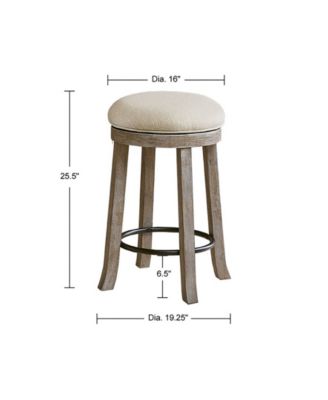 19.25" Oaktown Wide Wood Swivel Counter Stool