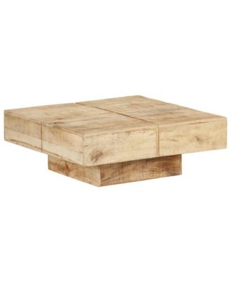 Coffee Table 31.5"x31.5"x11" Solid Mango Wood