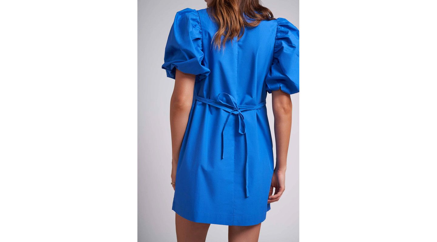 Женское платье Caldwell Collection Rylie Balloon Sleeve Mini Dress with Optional Belt, цвет: Сапфировый синий — фото 2
