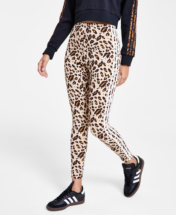adidas Training leggings with insert detail in black leopard print -  ShopStyle Activewear Pants