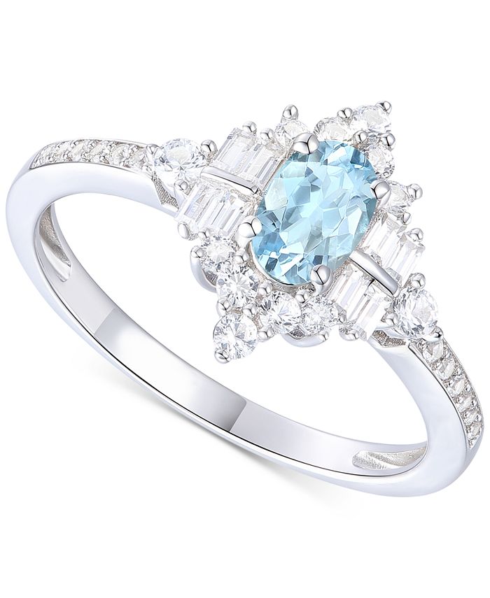 Macy's aquamarine ring sale