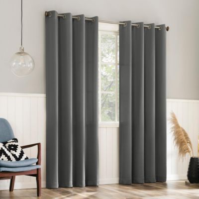 Brandon Magnetic Closure Room Darkening Grommet Curtain Panel Pair