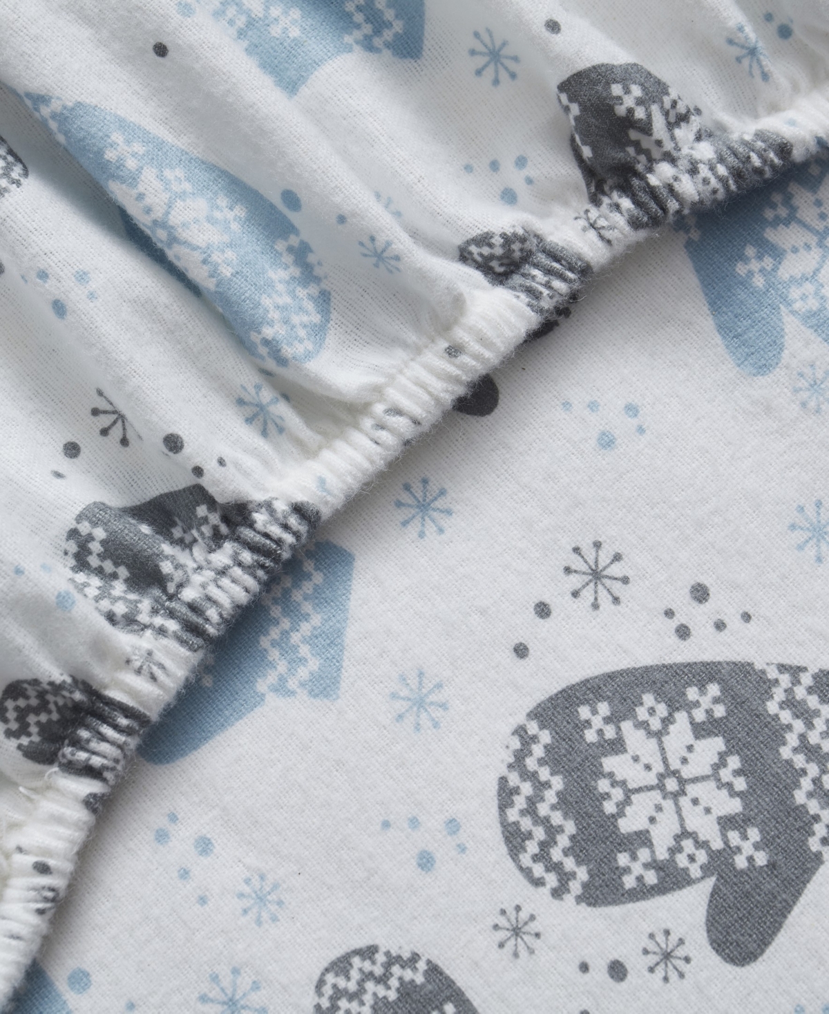 Shop Bearpaw Mittens 100% Cotton Flannel 4-pc. Sheet Set, Full In Blue